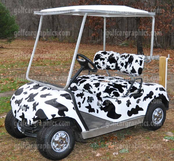 Cow Hide Golf Cart