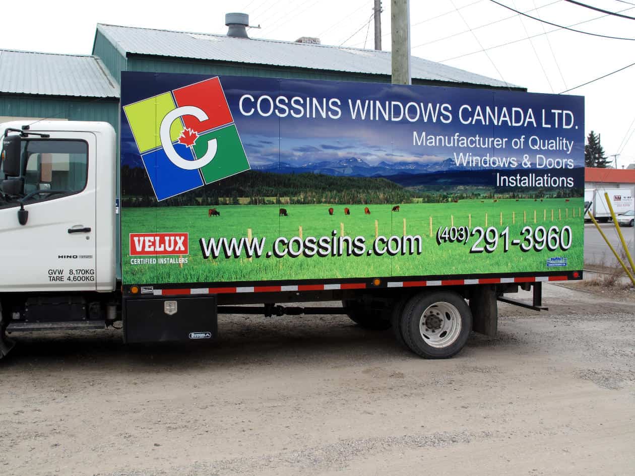 Truck Wrap / Billboard for Cossins Windows Canada Lrd.