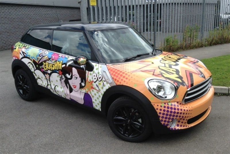 Vinyl Wrapped Mini Cooper