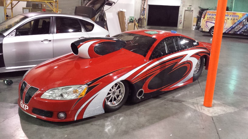 VInyl Wrapped Drag Race Car