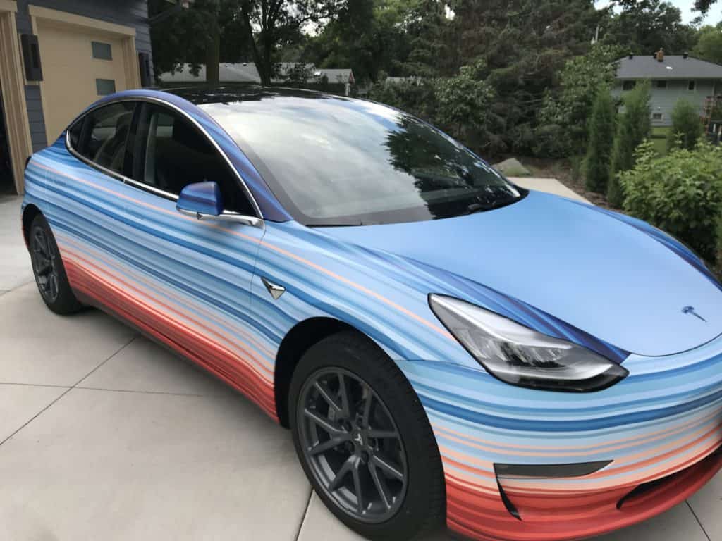 Vinyl Wrapped Tesla Model S